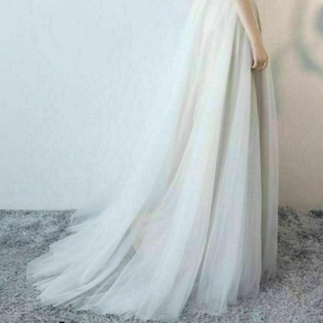 【ウエディング】ドレス　結婚式　ブライダル　Aライン　S　 二次会　ワンピース レディースのフォーマル/ドレス(ウェディングドレス)の商品写真