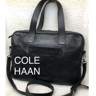 コールハーン(Cole Haan)の美品COLE HAANコールハーン2way レザーボストンバッグ　ブリーフケース(ビジネスバッグ)