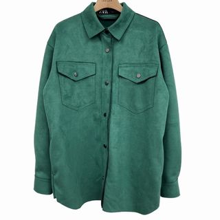 ザラ(ZARA)のザラ ZARA 美品 フェイク スエード オーバー シャツ ジャケット XS(その他)