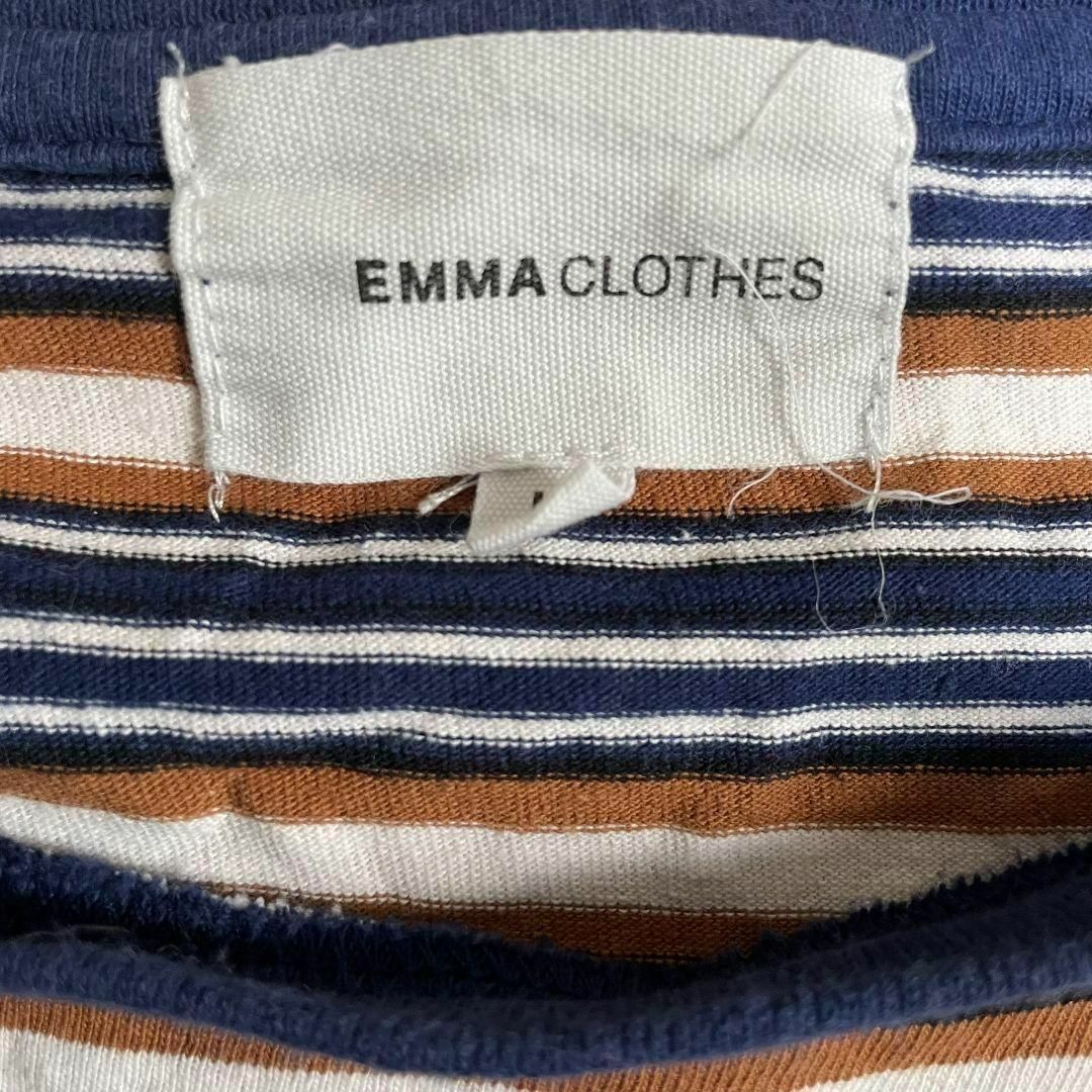 EMMA CLOTHES(エマクローズ)の【大人気アイテム◎】EMMA CLOTHES オーバーサイズボーダーバスクシャツ メンズのトップス(Tシャツ/カットソー(半袖/袖なし))の商品写真