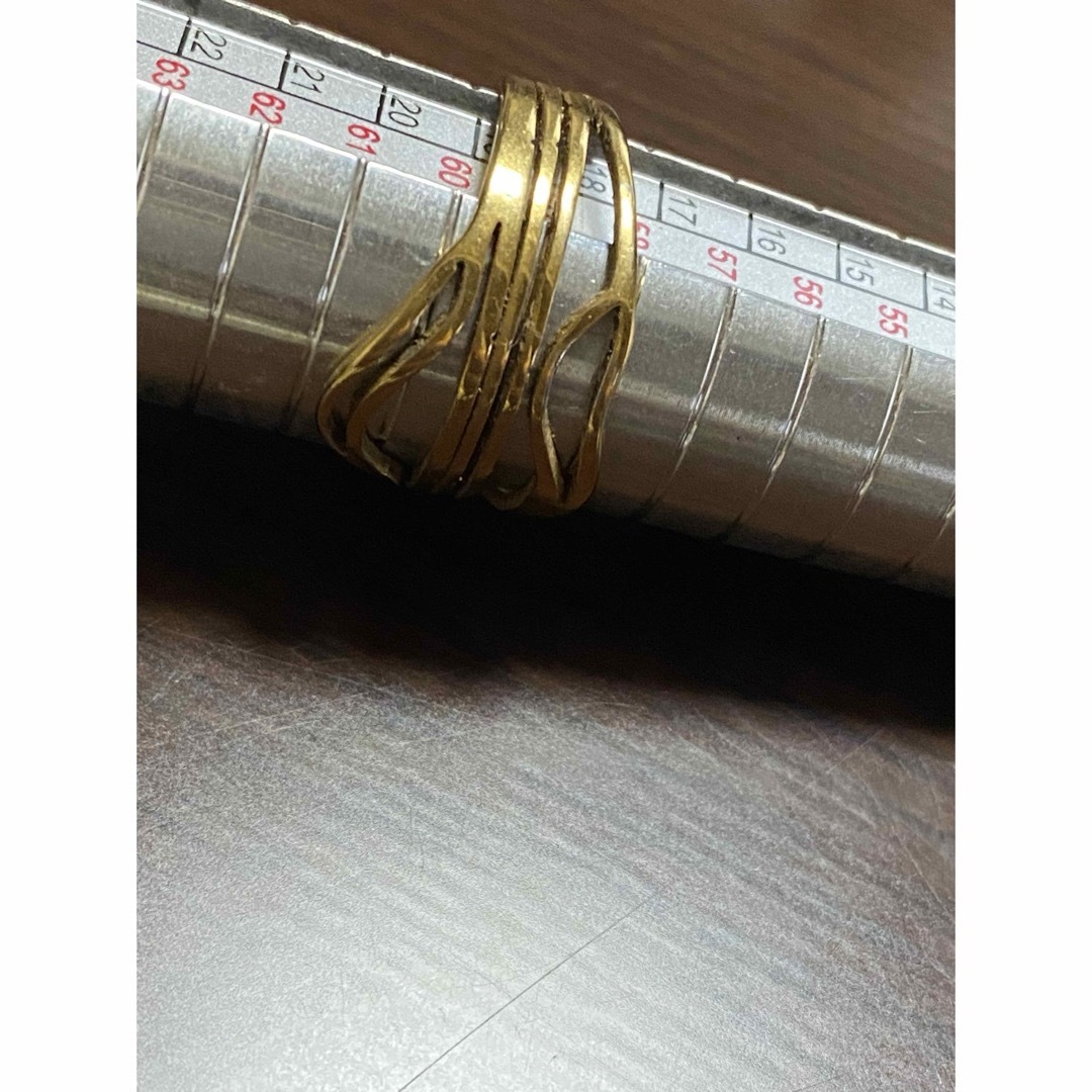 ゴールドステンレスring18 号強 メンズのアクセサリー(リング(指輪))の商品写真