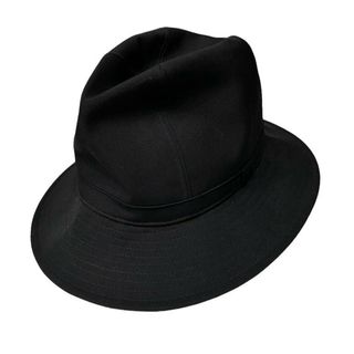 Yohji Yamamoto Pour Homme 20AW ウールギャバジン裏地ストライプ4パネルフェドラハット 帽子 HR-H09-100 ヨウジヤマモト