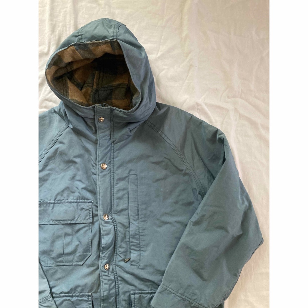 WOOLRICH(ウールリッチ)の70s ビンテージウールリッチ マウンテンパーカー 水色 レディースM 古着 レディースのジャケット/アウター(ブルゾン)の商品写真