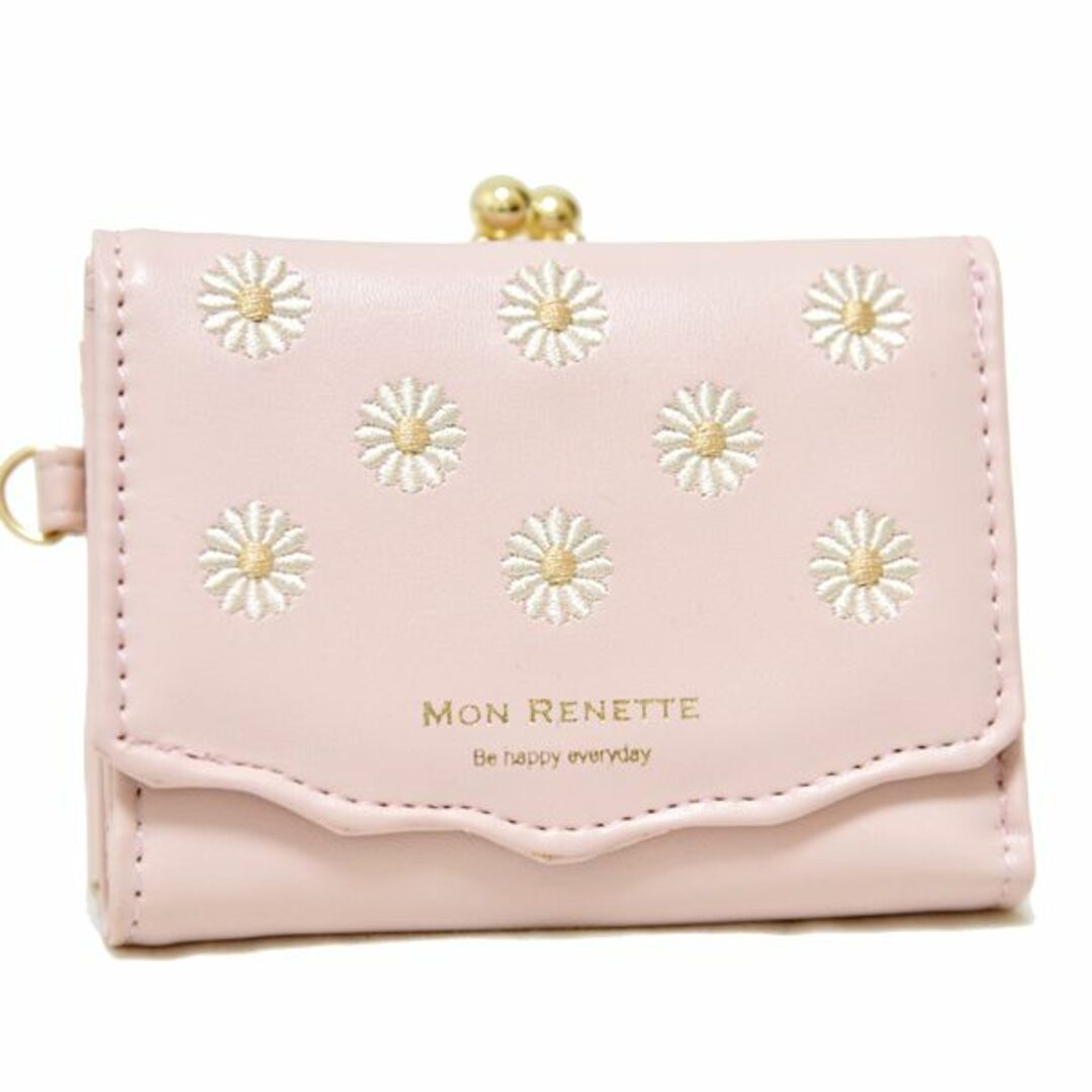 新品 Mon Renette がま口 コンパクトウォレット 財布 ピンク 花柄 レディースのファッション小物(財布)の商品写真