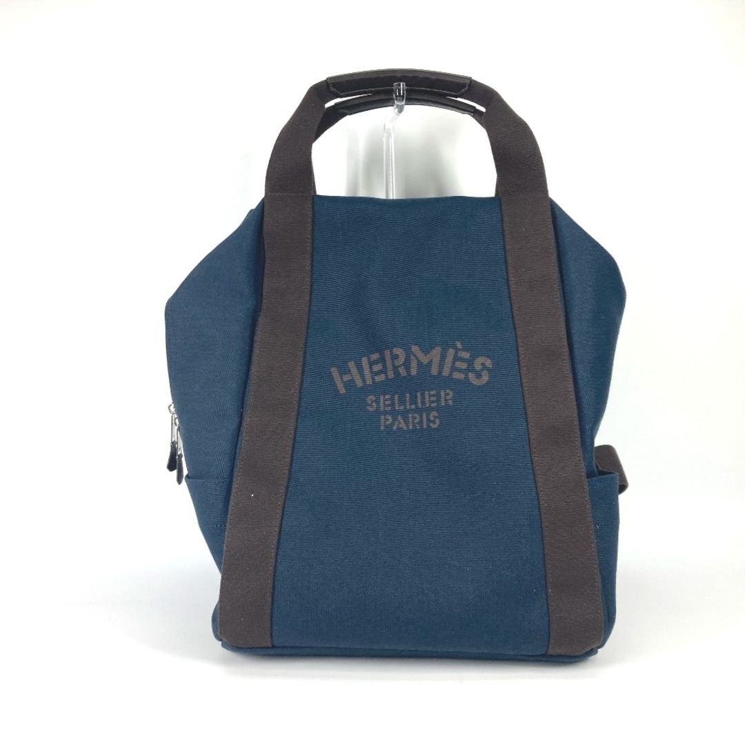 Hermes(エルメス)のエルメス HERMES サック ド パンサージュ グルーム バックパック カバン リュックサック トワルシェブロン ネイビー 新品同様 レディースのバッグ(リュック/バックパック)の商品写真