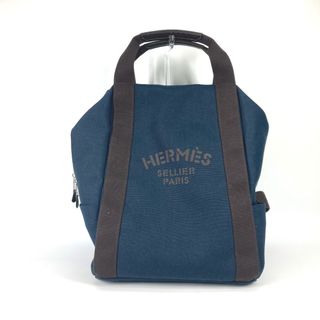 エルメス(Hermes)のエルメス HERMES サック ド パンサージュ グルーム バックパック カバン リュックサック トワルシェブロン ネイビー 新品同様(リュック/バックパック)