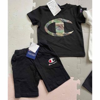 チャンピオン(Champion)の90cm 子供チャンピオン　半袖上下セット　新品(Tシャツ/カットソー)