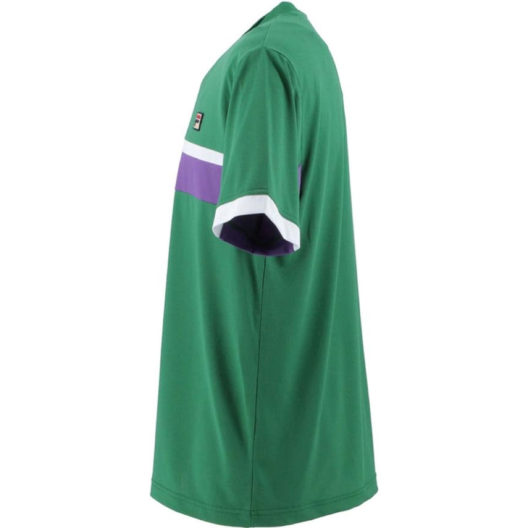 FILA(フィラ)のFILA フィラ テニスウェア 半袖Tシャツ VM5603グリーン メンズM新品 スポーツ/アウトドアのテニス(ウェア)の商品写真