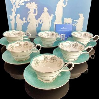 ウェッジウッド(WEDGWOOD)の★未使用★ ウェッジウッド プシュケ カップ&ソーサー 6客 箱付き ピオニー(グラス/カップ)