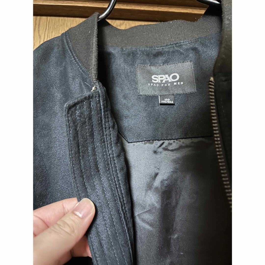 新古品　SPAO スパオ　ブラック　ブルゾン　ジャケット XL メンズのジャケット/アウター(ブルゾン)の商品写真