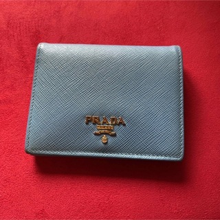プラダ(PRADA)の極美品PRADA プラダ サフィアーノ レザー 二つ折り財布 ウォレット(財布)