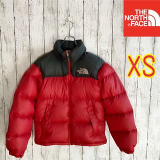 ザノースフェイス(THE NORTH FACE)のノースフェイス　ダウンジャケット　ヌプシ　700フィル　レッド　メンズXS(ダウンジャケット)