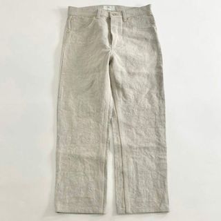 53i12 《美品》 HERILL ヘリル 生成リネンパンツ サイズ0 ベージュ メンズ ボトムス LINEN PANTS 春夏 日本製 麻 ナチュラル(その他)