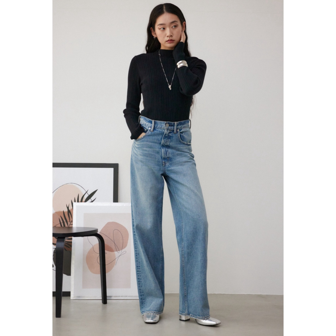 AZUL by moussy(アズールバイマウジー)のAZUL DENIM/ハイウエストワイドデニム レディースのパンツ(デニム/ジーンズ)の商品写真