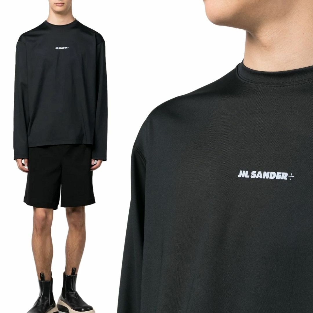 Jil Sander(ジルサンダー)の送料無料 1 JIL SANDER ジルサンダー J47GC0022 J20033 ブラック Tシャツ 長袖 カットソー size XL メンズのトップス(Tシャツ/カットソー(七分/長袖))の商品写真