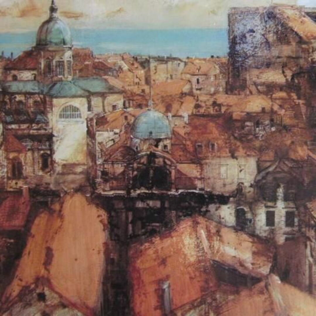新しい 斉藤三郎 ドブロブニクの港町 絵画+タペストリー