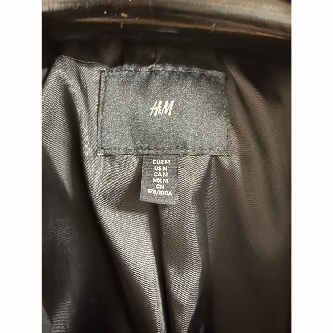 H&M(エイチアンドエム)のH&M ベロア風ダブルライダースジャケット　M メンズのジャケット/アウター(ライダースジャケット)の商品写真