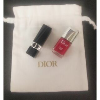 クリスチャンディオール(Christian Dior)のトラベルセット　ディオールヴェルニ 999 ルージュ  サテン(マニキュア)