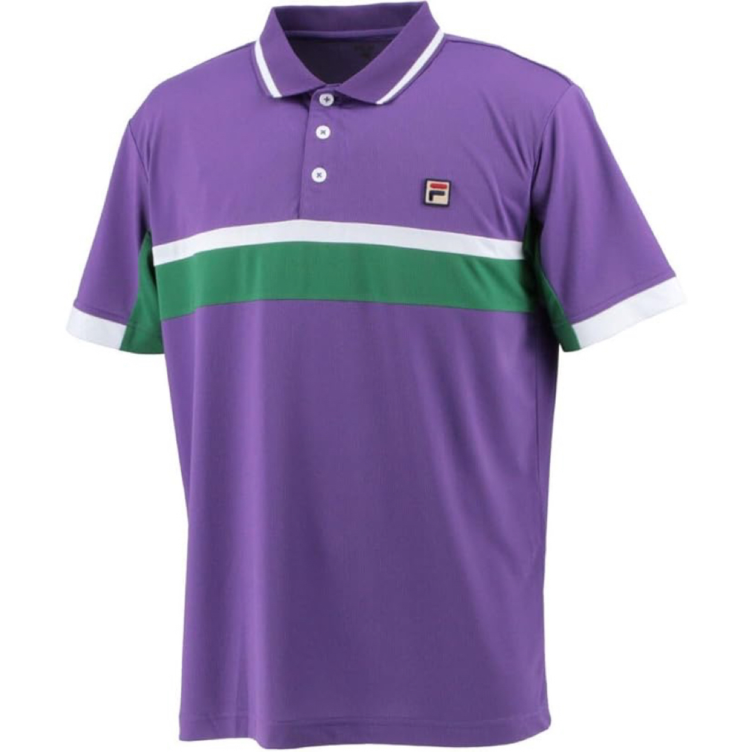 FILA(フィラ)のFILA フィラ テニスウェア 半袖ポロシャツ VM5602紫 メンズM新品 スポーツ/アウトドアのテニス(ウェア)の商品写真
