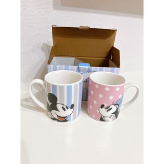 Disney - ディズニー　ミッキー　ミニー　ペアマグカップ　ピンク　ブルー