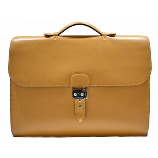 エルメス(Hermes)の【布袋あり】　HERMES　エルメス　サックアデペッシュ38　□M刻印　2009年製造　イエロー系　ビジネスバッグ　ブリーフケース　書類バッグ　メンズ　レディース　ユニセックス　ギフト　プレゼント包装可　【中古】　松山久万ノ台店(ビジネスバッグ)