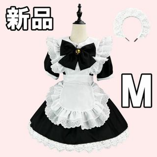 【最終値下げ！新品未使用】 コスプレ メイド服 ブラック M(衣装一式)