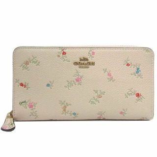 コーチ(COACH)の【新品】コーチ 財布 長財布 C7185 B4/IY(アイボリー) COACH アンティーク フローラル プリント アコーディオン ジップ ウォレット アウトレット レディース(財布)