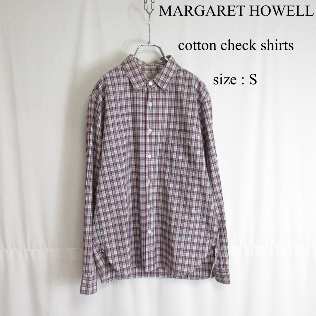 MARGARET HOWELL(マーガレットハウエル)のMARGARET HOWELL コットン チェック シャツ トップス S MHL メンズのトップス(シャツ)の商品写真