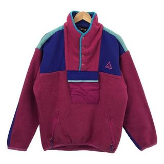 NIKE ACG / ナイキエーシージー | 90s ヴィンテージ DEVIL'S TOWER ナイロン切替 プルオーバー フリースジャケット | L | パープル / ブルー | メンズ(その他)