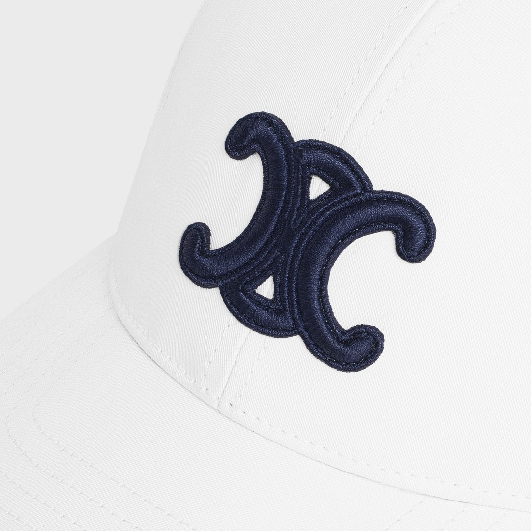 CEFINE(セフィーヌ)のCELINE トリオンフ ベースボールキャップ コットン ホワイト レディースの帽子(キャップ)の商品写真