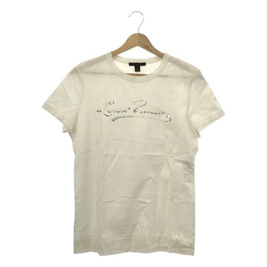 LOUIS VUITTON(ルイヴィトン)の【美品】  Louis Vuitton / ルイヴィトン | スパンコールロゴTシャツ | L | ホワイト | レディース レディースのトップス(Tシャツ(半袖/袖なし))の商品写真