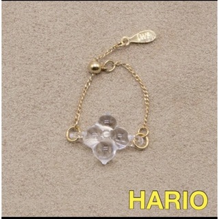 HARIO Lampwork Factory 耐熱ガラス製指輪ꕤチェーンリング