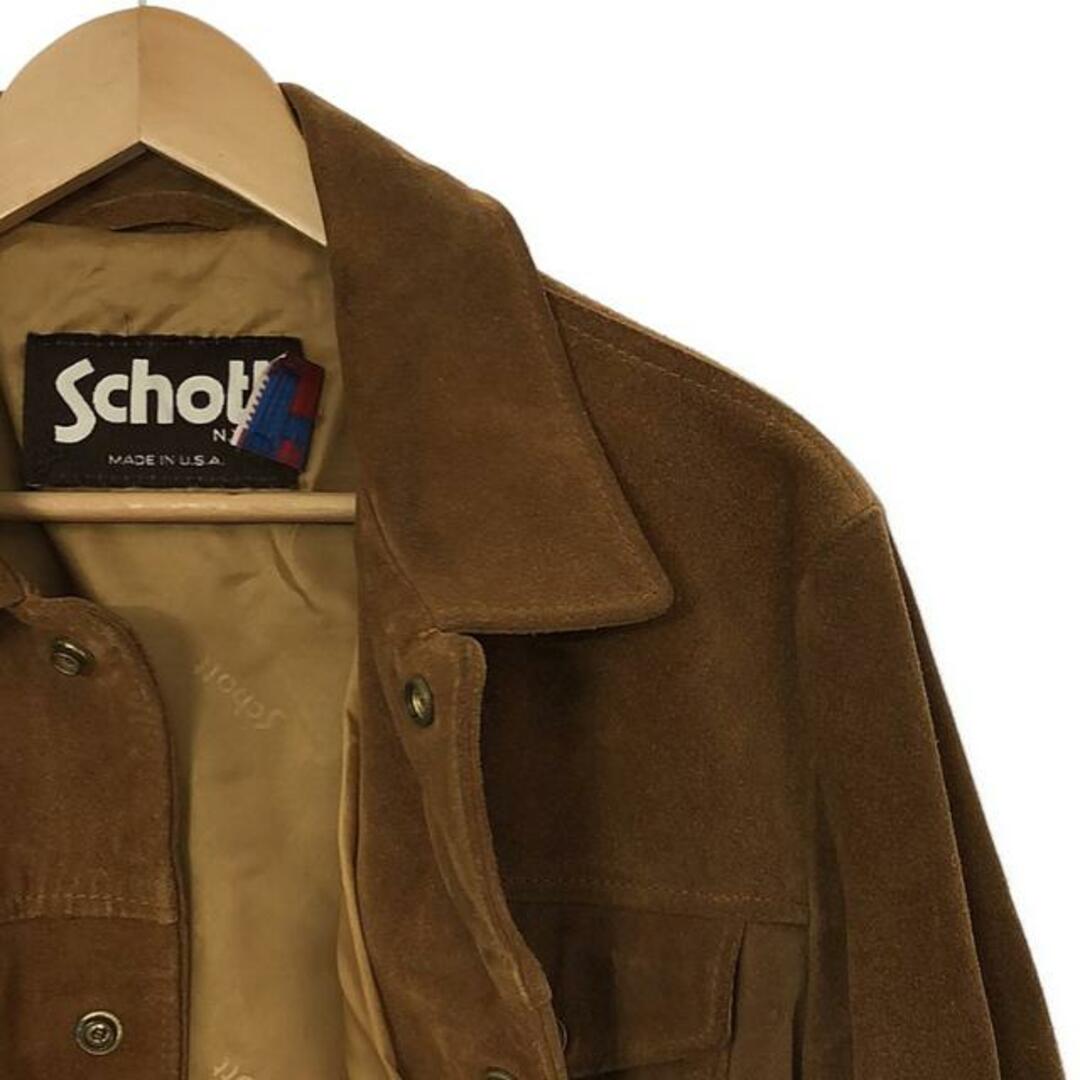 schott(ショット)のSCHOTT / ショット | 90s ヴィンテージ USA製 3rdタイプ スエードレザー トラッカージャケット | 42 | ブラウン | メンズ メンズのジャケット/アウター(その他)の商品写真