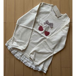 プティマイン(petit main)のプティマイン チェリーアップリケロンT 130(Tシャツ/カットソー)