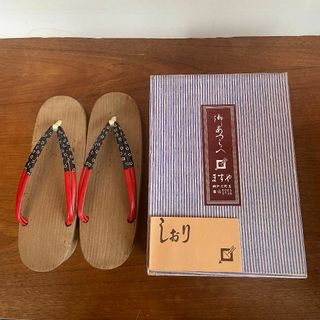 新品 未使用 和装 浴衣 下駄 ゲタ 草履 神戸元町 ますや 最新ファッションに(下駄/草履)