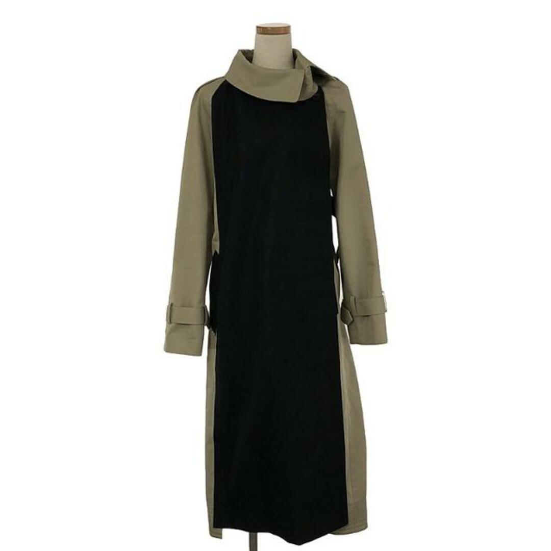 sacai(サカイ)のsacai / サカイ | 2023SS | Gabardine Panelled Coat トレンチコート | 1 | ベージュ/ブラック | レディース レディースのジャケット/アウター(その他)の商品写真