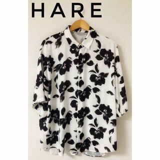 ハレ(HARE)のHARE ビッグフラワーパターンシャツ　オフホワイト05 size:S(シャツ)