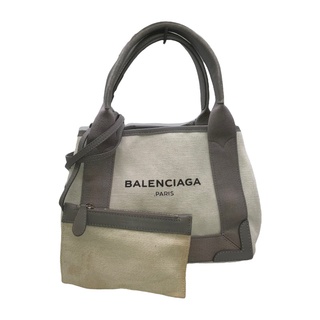 バレンシアガ(Balenciaga)のバレンシアガ BALENCIAGA ネイビーカバスXS グレー キャンバス レディース ショルダーバッグ(ショルダーバッグ)