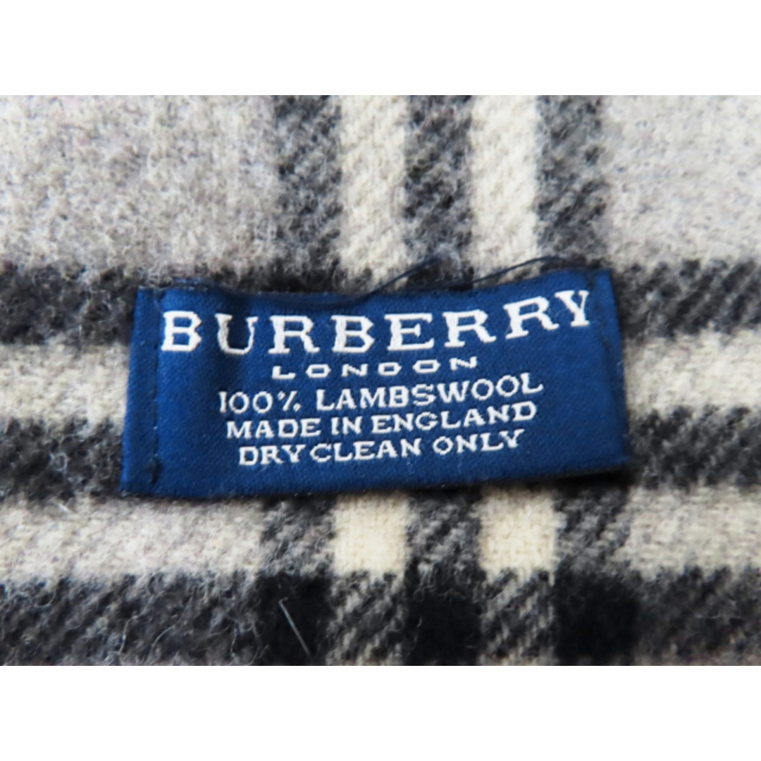 BURBERRY(バーバリー)のK02 BURBERRY バーバリー ノバチェック ウール マフラー グレー レディースのファッション小物(マフラー/ショール)の商品写真