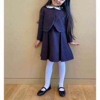 アウトレット☆ツイード柄襟付きワンピース 150cm 海外子供服 女の子