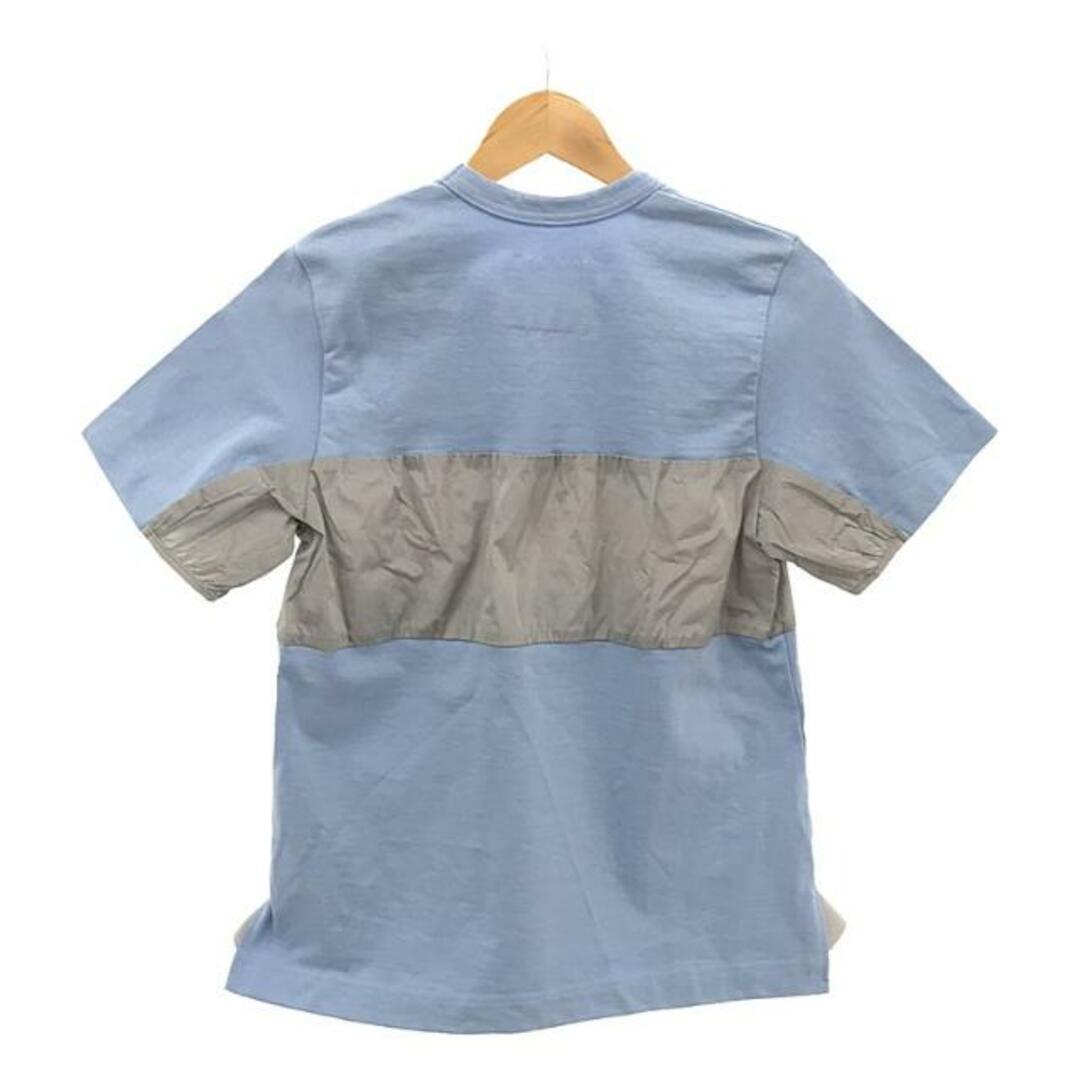 sacai(サカイ)のsacai / サカイ | サイドスリット バイカラーTシャツ | 3 | ライトブルー/ライトグレー | レディース レディースのトップス(Tシャツ(半袖/袖なし))の商品写真