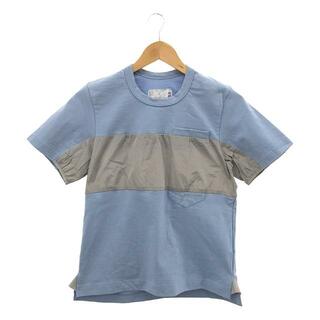 サカイ(sacai)のsacai / サカイ | サイドスリット バイカラーTシャツ | 3 | ライトブルー/ライトグレー | レディース(Tシャツ(半袖/袖なし))