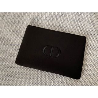 ディオール(Dior)の【Dior】ノベルティフラットポーチ ブラック 【新品未使用】(ポーチ)