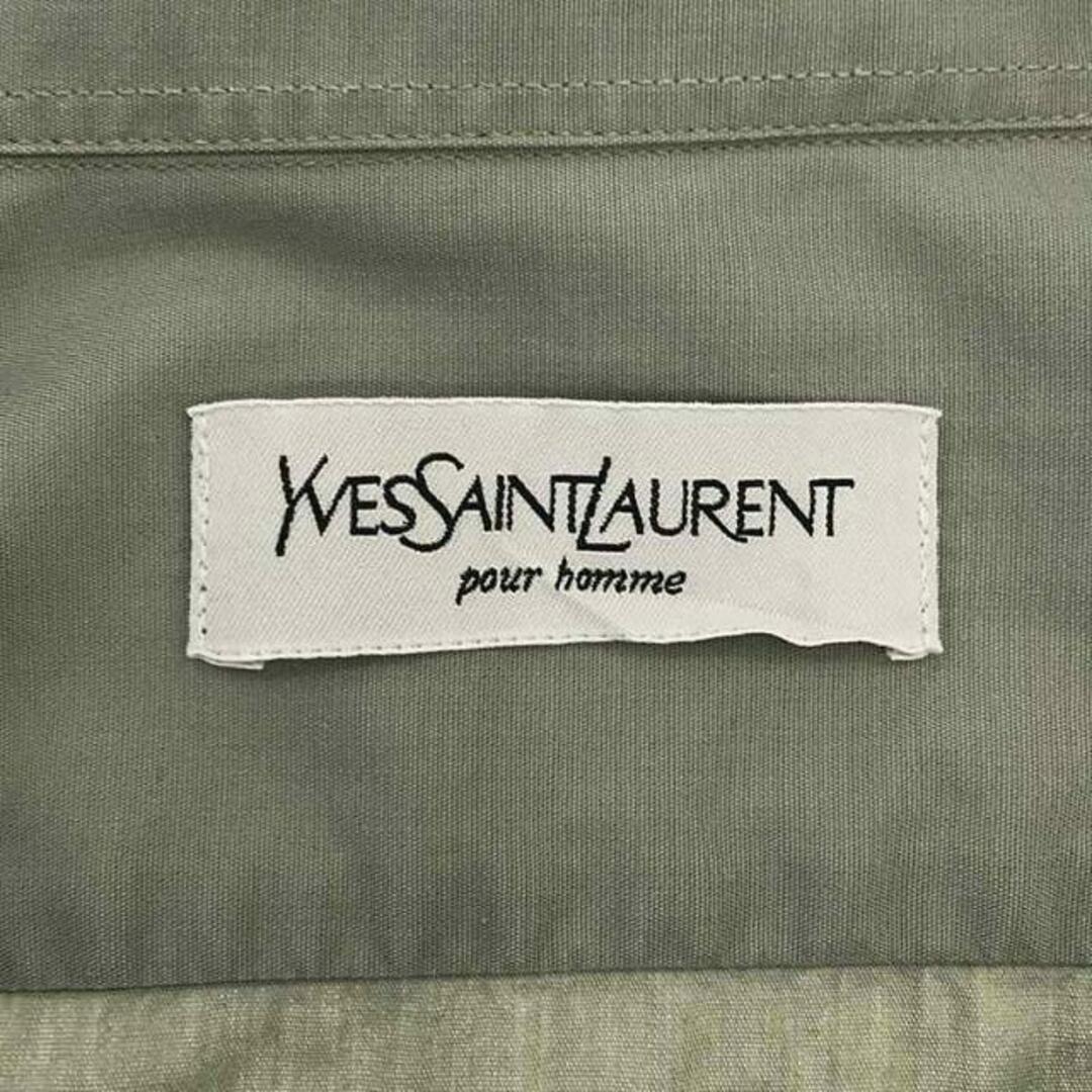 Yves Saint Laurent(イヴサンローラン)のYVES SAINT LAURENT / イヴサンローラン | ロゴ刺しゅう スタンダードシャツ | 40 | グレー | メンズ メンズのトップス(Tシャツ/カットソー(七分/長袖))の商品写真