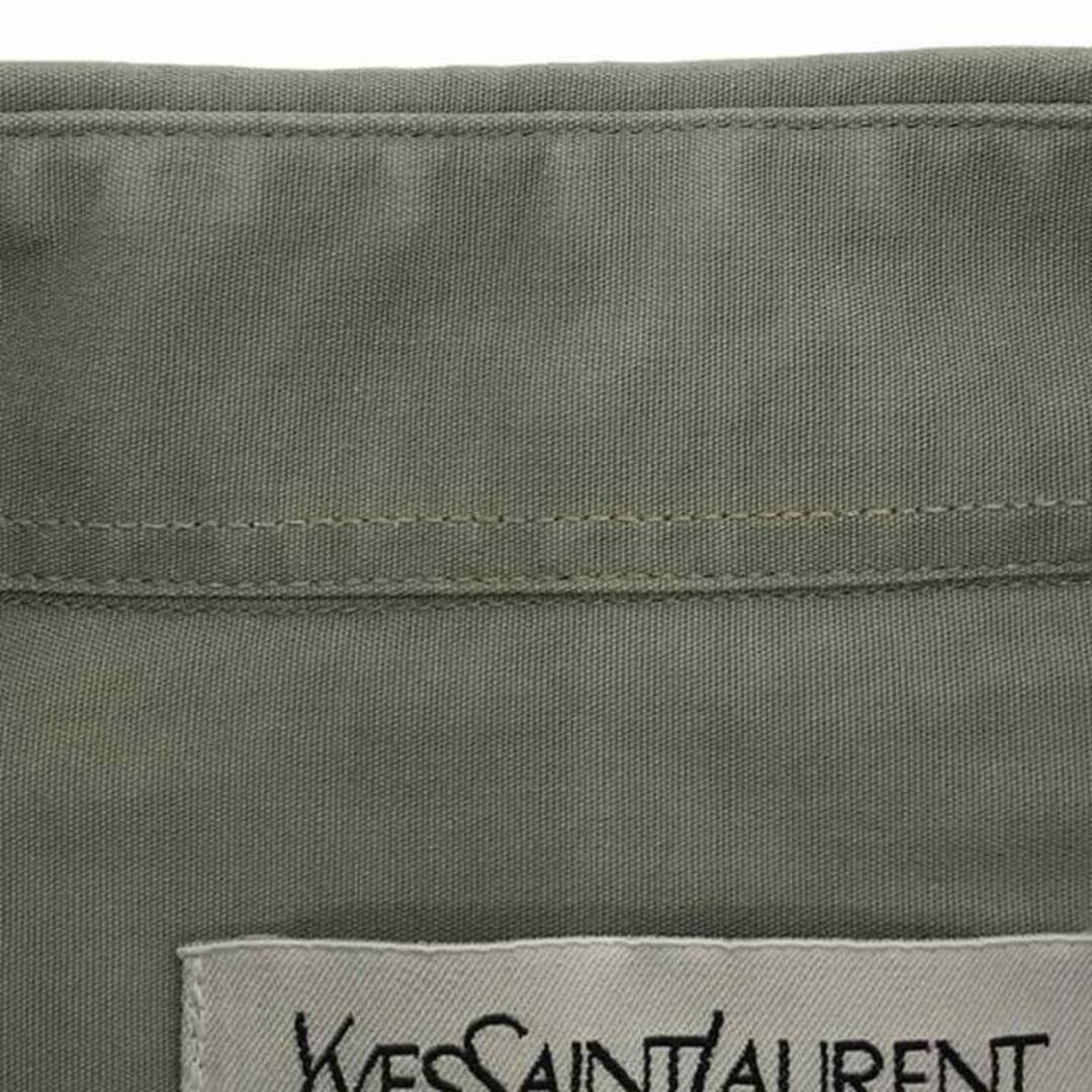 Yves Saint Laurent(イヴサンローラン)のYVES SAINT LAURENT / イヴサンローラン | ロゴ刺しゅう スタンダードシャツ | 40 | グレー | メンズ メンズのトップス(Tシャツ/カットソー(七分/長袖))の商品写真