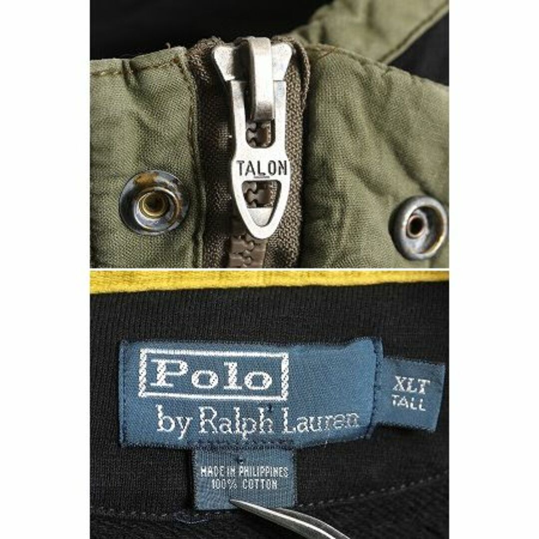 Ralph Lauren(ラルフローレン)の90s ポロ ラルフローレン ハーフジップ スウェット メンズ XL 90年代 オールド トレーナー ハイネック プルオーバー 大きいサイズ ブラック メンズのトップス(スウェット)の商品写真
