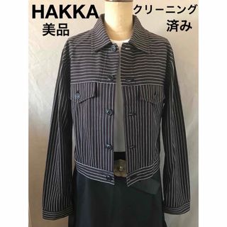 ハッカ(HAKKA)の【美品・クリ－ニング済】HAKKA ハッカ★Gジャン★先染めストライプ(Gジャン/デニムジャケット)