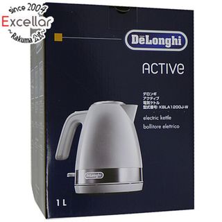 デロンギ(DeLonghi)の【新品訳あり(箱きず・やぶれ)】 DeLonghi　電気ケトル アクティブ 1.0L　KBLA1200J-W　トゥルー ホワイト(電気ケトル)