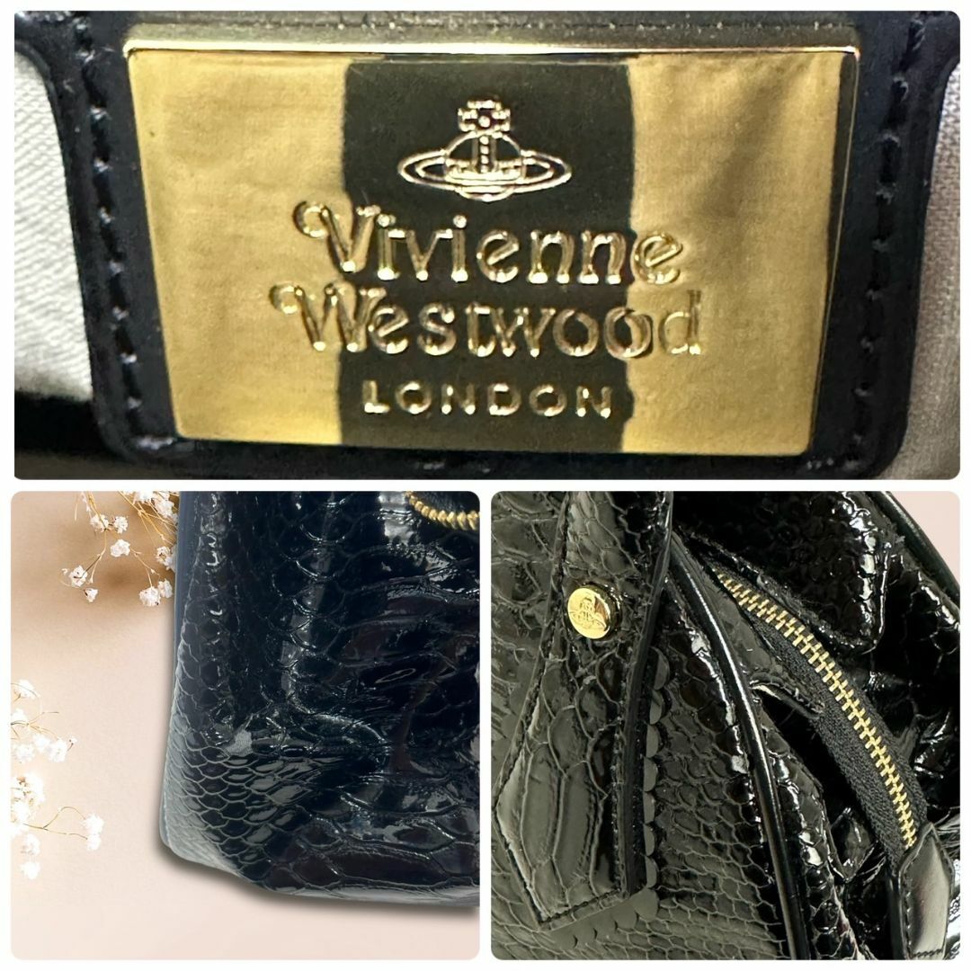 Vivienne Westwood(ヴィヴィアンウエストウッド)の☆人気デザイン☆ヴィヴィアンウエストウッド ヤスミン ハンドバッグ パイソン レディースのバッグ(ハンドバッグ)の商品写真