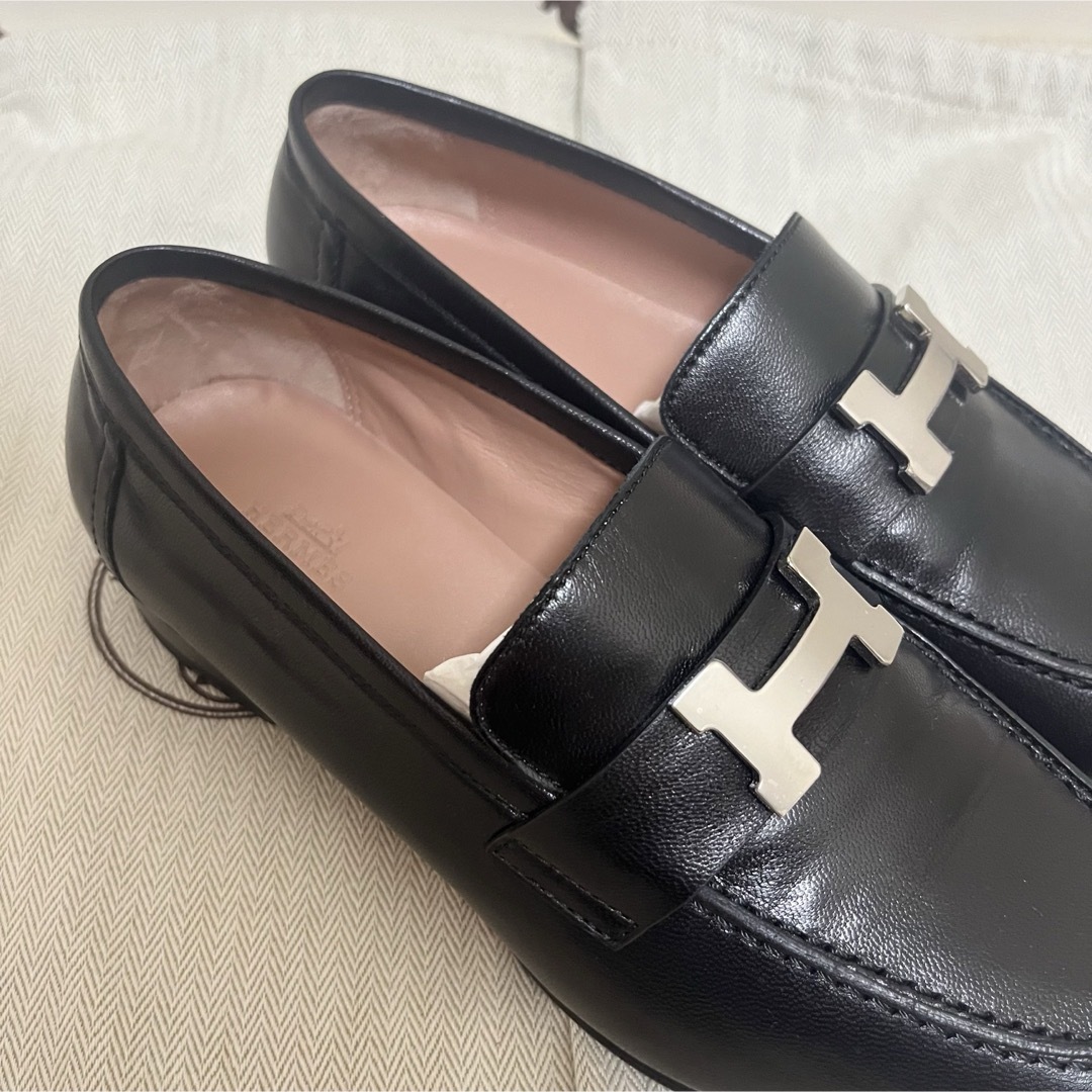 新品・未使用】エルメス モカシン パリ ノワール 37サイズ 新品・未使用】エルメス モカシン パリ ノワール 37サイズ